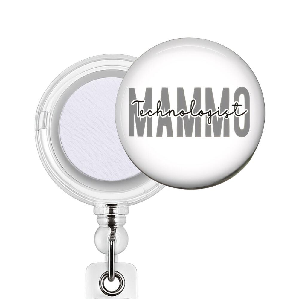 Mammo Technologist Badge Reel & Topper Mammography Tech Breast Imaging Gift